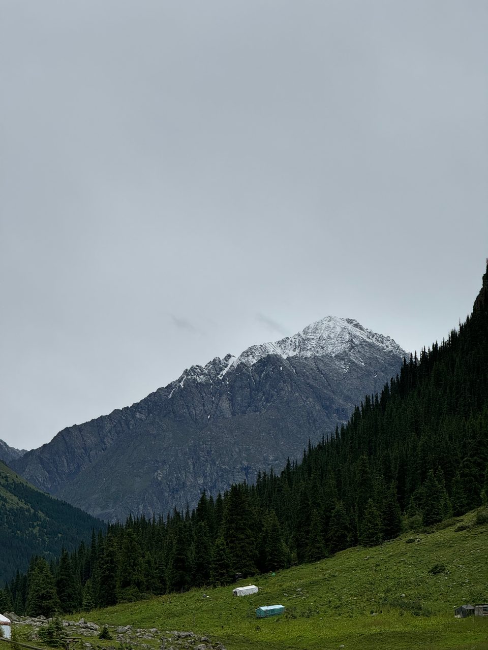 Altyn-Arashan landscape with a mountain valley.